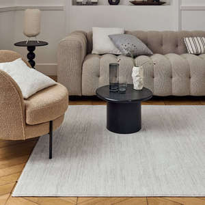 Alfombra decorativa para el hogar Carmel a rayas gris crema modelo 6010 - Product Image 4