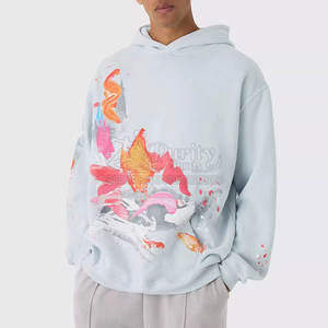 À la mode Hommes Bouffée Impression À Capuche Offre Spéciale OEM Service 100% Coton Tissu Hommes Bouffée Impression À Capuche - Product Image 4