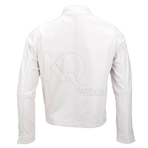 Veste en cuir de luxe pour homme, décontractée, avec fermeture éclair sur le devant, réversible, respirante, fabrication haut de gamme, coutures durables, hiver, urbaine - Product Image 3