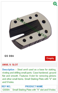 Green Star Sa Pvt Ltd ทั่ง GS เครื่องมือเครื่องประดับเหล็ก08A ที่จำเป็นสำหรับการสร้างเครื่องประดับ - Product Image 2