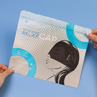 Sac d'emballage personnalisé en Mylar, sac refermable en aluminium pour bonnet anti-migraine, pochette de stockage médical réutilisable pour congélateur