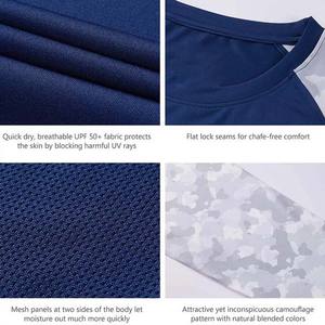 Chemises de soleil à manches longues pour hommes UPF 50 + Tees Pullover Fishing Running Rash Guard T-shirts Chemises d'extérieur Design personnalisé Pêche - Product Image 5