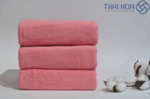 Serviette de bain couleur unie 100% coton 340gsm bonne capacité d'absorption qualité Textiles de maison naturels Rectangle tricoté - Product Image 5