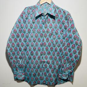 Chemise décontractée classique et élégante pour homme en coton imprimé à la main |   Collection de chemises à manches longues 100% coton à motifs floraux - Product Image 3