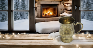 Verres à bière Moscow Mule classiques de 18 oz avec poignée en laiton pur Chope en verre doré avec un look de luxe unique pour les cadeaux d'eau - Product Image 2