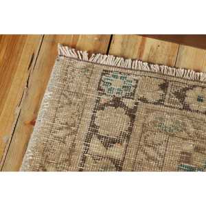 3,7x12,5 ft Vintage Turkish Rug, Runner Rug, <b>Brown</b> <b>Wool</b> Rug - Product Image 5