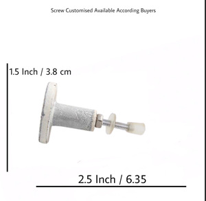 Poignées de tiroir en céramique en fonte blanche rustique de style industriel pour cuisine, chambre, commode et salle à manger. - Product Image 3