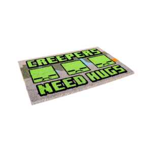 Alfombra de entrada estilo arte moderno de Minecraft, hecha a mano, con diseño de Creepers que necesitan abrazos, decorativa para el hogar, logotipo personalizado - Product Image 4