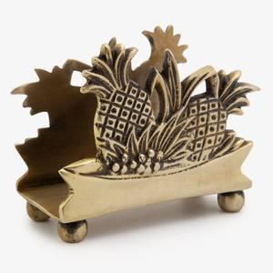Ananas Designer Look attrayant Porte-serviettes en aluminium plaqué or de haute qualité Fournitures de pièce maîtresse de Table de l'Inde - Product Image 1