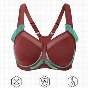 Soutien-gorge de sport respirant à séchage rapide pour femmes avec logo avant en gros - Product Image 4