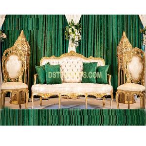 ชุดโซฟาชุดแต่งงานแบบมีสไตล์หรูหรา,ชุดโซฟาวอลม่ามุสลิมสำหรับเจ้าสาวเจ้าบ่าวมุสลิม Walima ชุดโซฟาบนเวที - Product Image 1