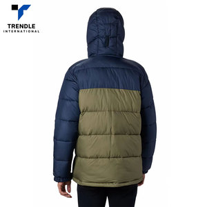 2025 New Arrival Men's Long Thin Stand Collar Hooded <b>Bubble</b> Jacket Winter Nylon/Polyester Best Price - Product Image 2