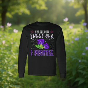 T-shirt a maniche lunghe Sweet Pea Lover, girocollo, unisex, per adulti, abbigliamento promozionale, stampa digitale, prodotto in Cina A27286 - Product Image 4