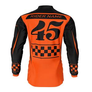 Maillot de motocross à manches longues en polyester 100% à séchage rapide personnalisable vêtements de motocross grande taille par sublimation - Product Image 5