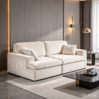 Canapé modulaire crème moderne avec design sectionnel et chaise longue pour salon et appartement de style scandinave