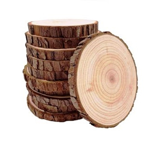 Classic Round Unfinished Natural Poplar <b>Wooden</b> <b>Slices</b> Eco-Friendly Coaster 10 cm Two-Sided Customizable Tablemat Made in India - Product Image 1