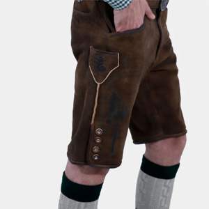 กางเกงขาสั้นหนังบาวาเรียของแท้พร้อมสายรัดแบบปรับได้สำหรับงานปักและงานเทศกาล - Product Image 5
