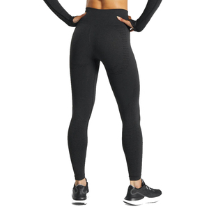 Custom Embossed Design Print High Waist <b>Thick</b> Satin Ladies Yoga <b>Leggings</b> Fitness Gym Yoga Wear - Product Image 2