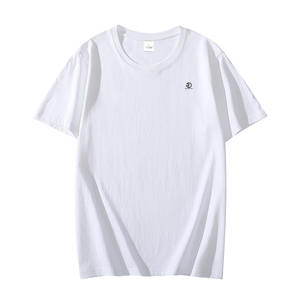 60% coton 40% Polyester hommes Oem logo impression personnalisée broderie conception en gros blanc uni blanc t-shirt - Product Image 6