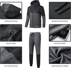 Survêtement d'hiver pour homme sur mesure en gros, en molleton de coton, imperméable, coupe-vent, service OEM, fabrication en usine, prix raisonnable - Product Image 3