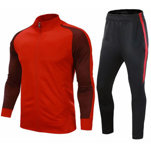 Ensemble de sport personnalisable pour hommes veste à demi-fermeture éclair pour fans vêtements d'entraînement maillots de jeux kit de football hauts et pantalons tenue décontracté - Product Image 6
