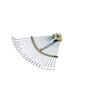 Râteau à feuilles professionnel galvanisé, largeur de travail 320-480 mm, sans manche, pour l'aménagement paysager et la terrasse - FLORA - Product Image 3