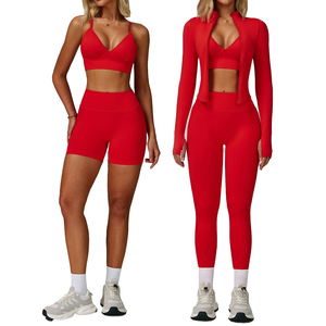 Nouveauté Mode Ensemble de vêtements de yoga hautement extensible avec veste Vêtements de sport pour femmes - Product Image 1
