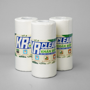 Krclean Serviettes de cuisine réutilisables 50 feuilles de lingettes en tissu non tissé blanc écologique idéal pour le nettoyage quotidien de l'huile - Product Image 6