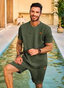 Ensembles de survêtements pour hommes Shorts Polos à fermeture éclair quart de tour Shorts de dessous Tenues de sport Ensembles de survêtements d'été Ensembles courts décontractés Confortables - Product Image 2