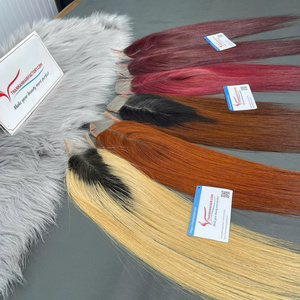 Extensions de cheveux humains vietnamiens en dentelle HD couleur ombrée en gros, fermeture 2x6, perruque - Product Image 4