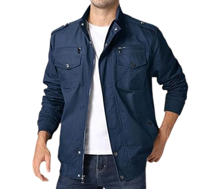 Veste en toile cirée Veste de moto Vestes en toile de coton à la mode pour hommes - Product Image 1
