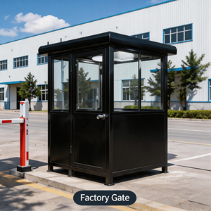 Cabine de sécurité <span class=keywords><strong>en</strong></span> acier inoxydable |   Cabine insonorisée mobile minimaliste moderne pour usine et collectivité - Product Image 3