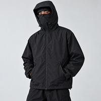 Blouson d'hiver à capuche personnalisé pour homme, de haute qualité, avec fermeture éclair, imperméable, respirant, réversible, streetwear