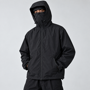 Custom Masked Hooded Winter Bomber <b>Jacket</b> <b>Men</b> High Quality Zipper <b>Waterproof</b> Breathable Reversible Streetwear - Product Image 1