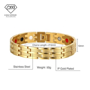 Pulsera Biomagnética de Acero Inoxidable 316L, Pulsera de Terapia Magnética Cuántica, Cierre Magnético <span class=keywords><strong>para</strong></span> Pulsera - Product Image 4