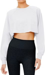 HOODIE Women Jumper Crop <b>Top</b> <b>Ladies</b> Casual <b>Long</b> Sleeve Blouse Cropped Drawstring Sportswear Custom Hoodies - Product Image 5