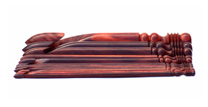 Ensemble de crochets en palissandre faits à la main Outils ergonomiques Aiguilles à fil faites à la main pour tricoter et crocheter - Product Image 3