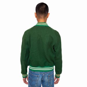 Top vestes de baseball personnalisées col montant bleu laine corps manches complètes confortable Durable pour l'hiver Logo personnalisé veste - Product Image 2