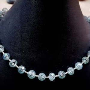Perles de Moissanite blanches et bleues de 242 ct perles de Moissanite à facettes utilisées pour collier de Moissanite - Product Image 2