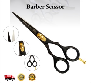 Tijeras de Barbero Profesionales de Cerámica de Alta Calidad, de Acero Inoxidable para Diestros, con Filo Afilado y Punta de Cuchilla Recta - Product Image 5