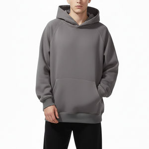Nouveauté 2025 – Sweat à capuche brodé streetwear pour homme, 100 % coton molletonné, coupe ample oversize, couleur unie - Product Image 5