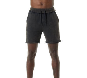 Pantalones cortos de secado rápido lavado ácido Vintage para hombre, 100% algodón, precio al por mayor, cintura media, patrón de logotipo personalizado, bolsillo de lona transpirable - Product Image 5