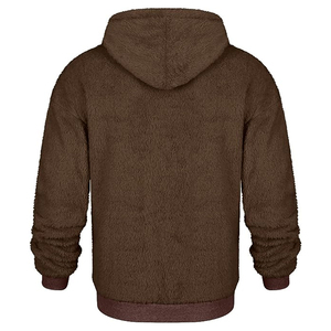 Sudadera CON CAPUCHA DE Sherpa Fleece para hombre de alta calidad y más popular Color sólido completamente personalizado para el logotipo bordado de invierno - Product Image 3