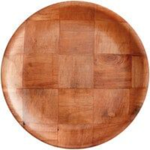 Assiette de présentation décorative en bois d'acacia naturel fait main à bords festonnés pour mariages et événements à domicile à prix réduit - Product Image 6