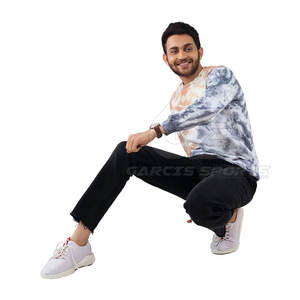 Sudadera con tinte de corbata para hombre, jersey de corte holgado Vintage con estampado artístico de remolino para ropa de calle urbana de moda - Product Image 6