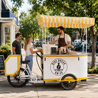 Chariot alimentaire sur roues entièrement équipé, personnalisé OEM, chariot à café mobile, mini remorque alimentaire, chariot à glaces à vendre