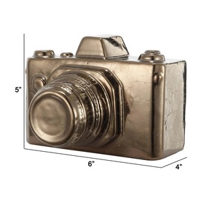รูปปั้นกล้องโลหะแนววินเทจที่ได้แรงบันดาลใจจากการออกแบบทางศิลปะแบบย้อนยุคของสะสมที่ไม่เหมือนใครของตกแต่งบ้านของขวัญที่สมบูรณ์แบบสำหรับคนรักการถ่ายภาพ - Product Image 4