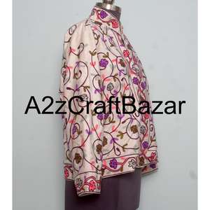 Chaqueta de Terciopelo 100% Algodón Tejido con Patrón Floral Bordado Ecológico y Transpirable para Mujeres y Niñas - Product Image 4