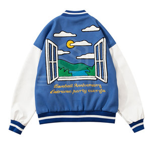 Último estilo personalizado hombres personalizado serigrafiado/chaquetas bordadas ligero mejores hombres personalizados chaquetas de invierno de lana para hombres - Product Image 2