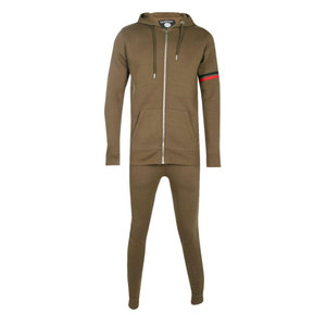 Ensemble survêtement d'hiver pour homme personnalisé à fermeture éclair, 2 pièces, séchage rapide, respirant, décontracté, pantalon de survêtement technique, 100% coton, taille plus - Product Image 1